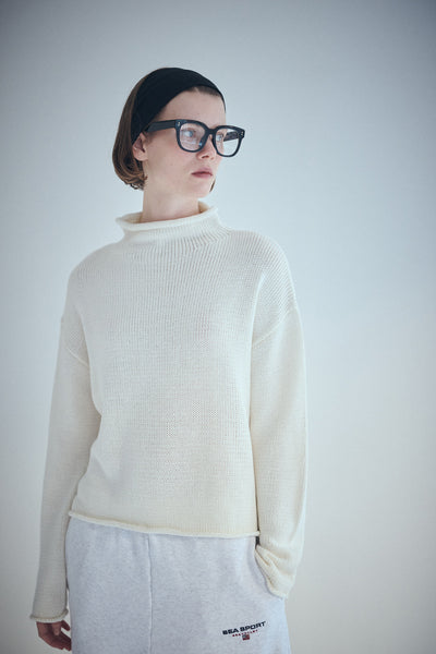 K-SKUAT Open-knit jumper with distressed effect｜ベージュ