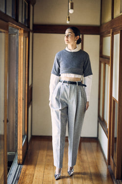 SEA "CASHMERE LIKE" WOOL WASABI TROUSERS