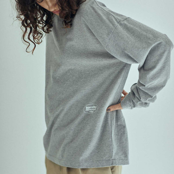 2点　Seavalley Mountain TEE 0 白 グレー SALE] SEA SEAVALLY MOUNTAIN CLUB GRAPHIC L/S TEE