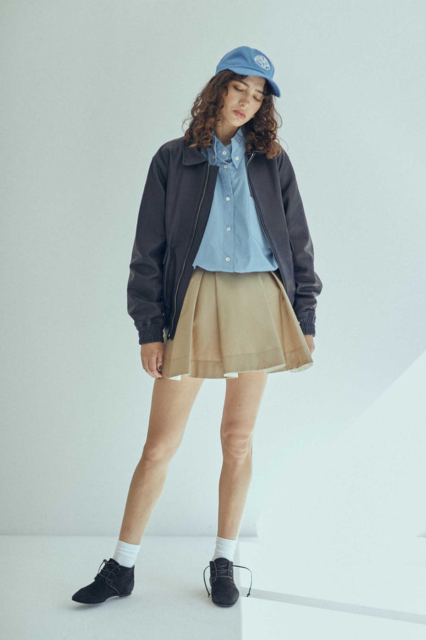 [SALE] SEA CHINO PLEATED SWAN MINI SKIRT