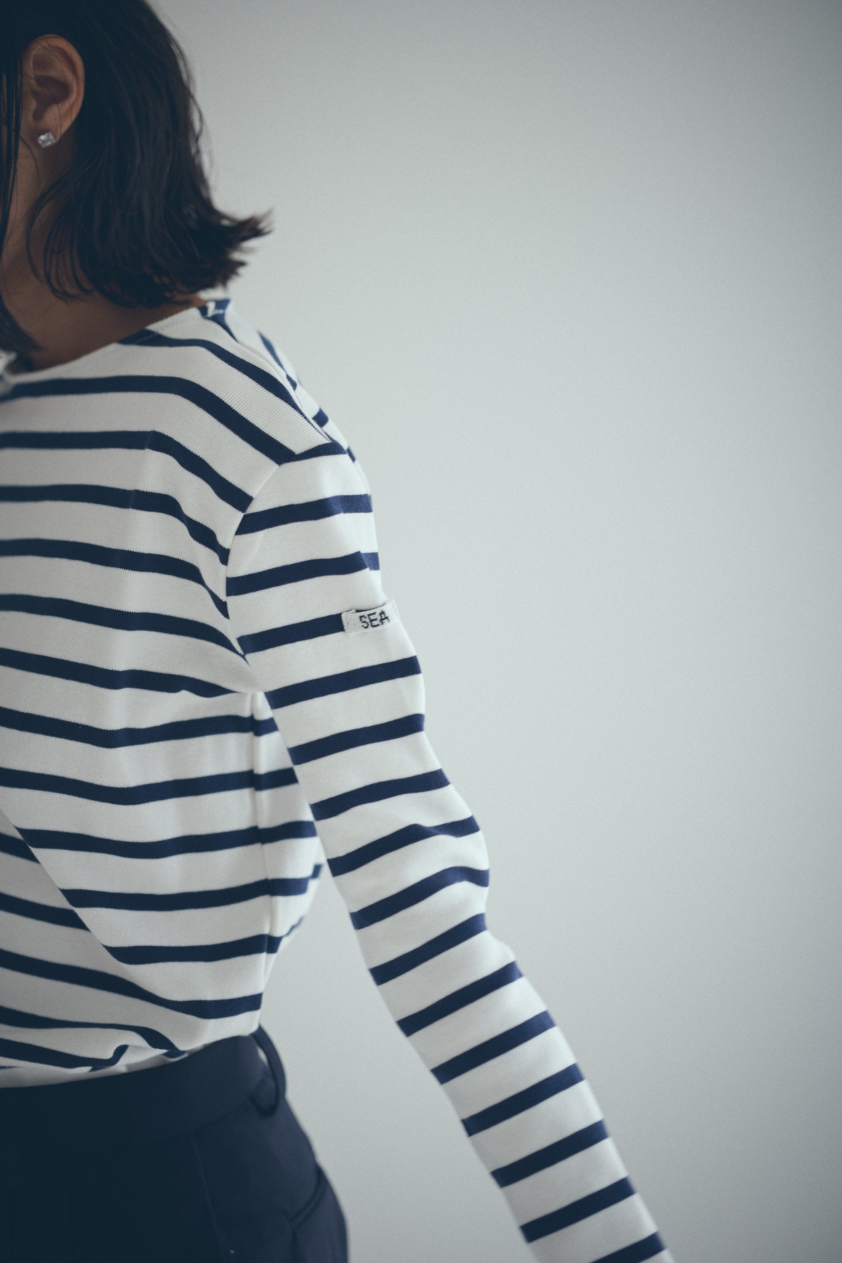宅配便配送 SEA RIBBED BASQUE SHIRT トップス