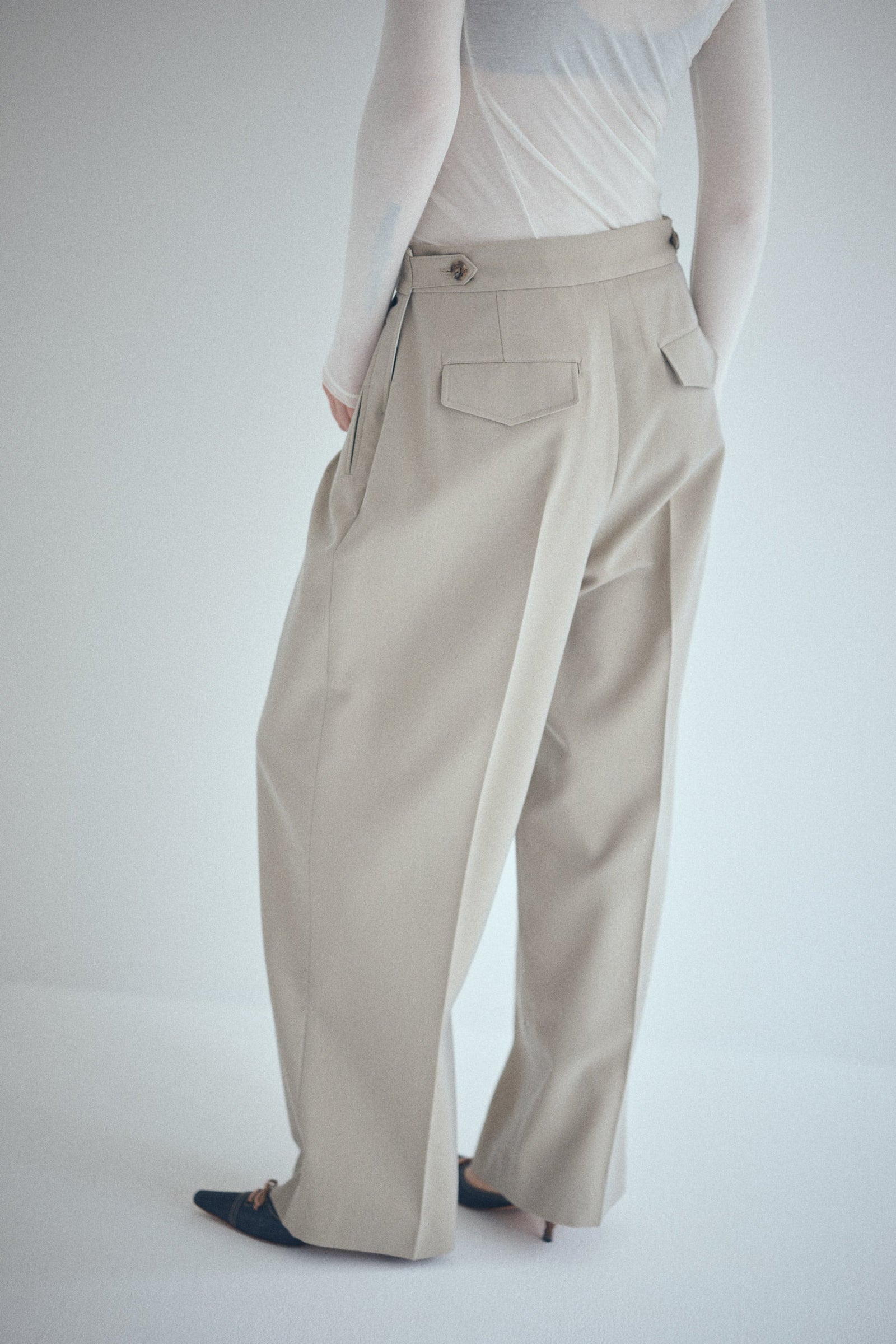 SEA SERGE WIDE TROUSERS