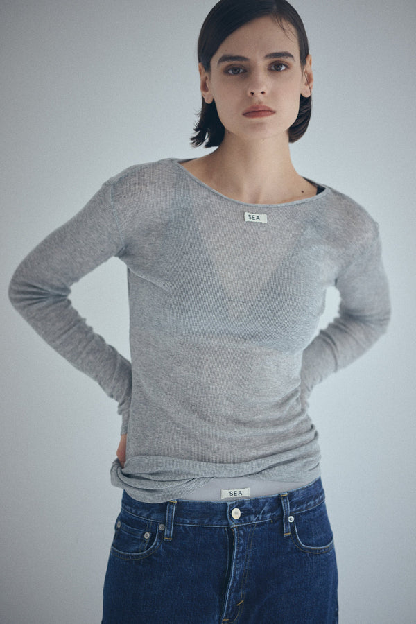 SEA SHEER RIBBED L/S TOPS