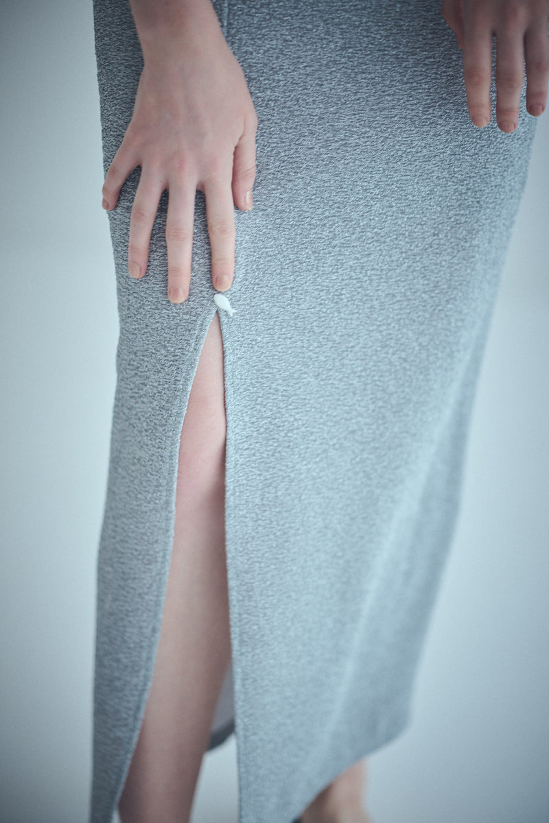 SEA GLITTER SARDINE BUTTON SLIT SKIRT