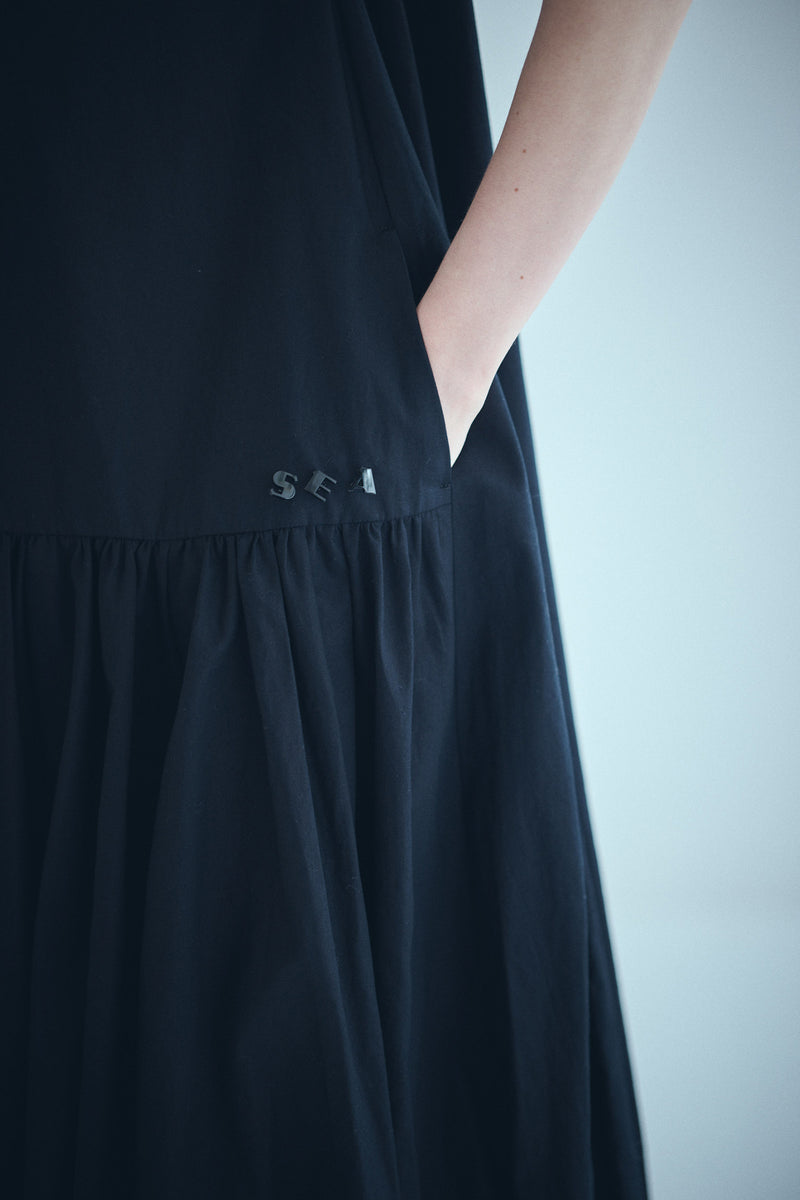 SEA NOSLEEVE BALLOON DRESS