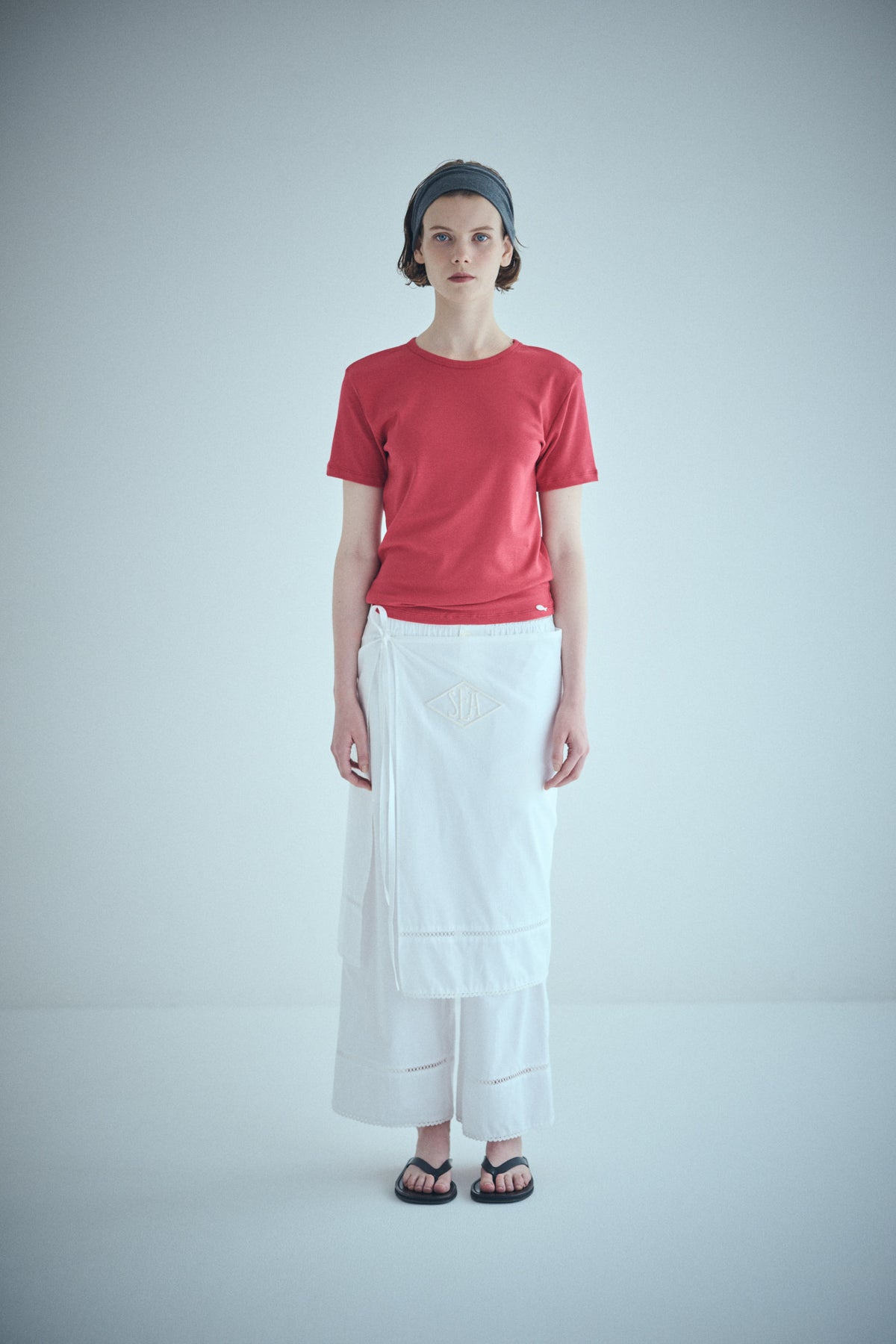 シー/SEA SEA 18SS タイプライター バンドカラー オーバーシャツ ドレス ワンピース レディースF ホワイト シー⁄SEA SEA 18SS タイプライター バンドカラー オーバーシャツ