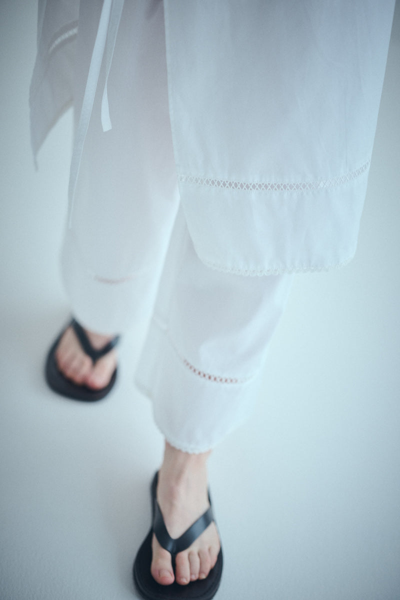 SEA EMBROIDERY LACE PANTS