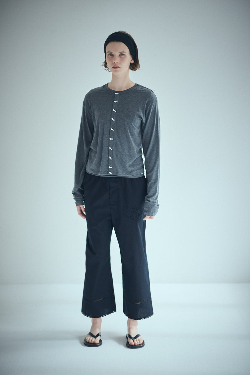SEA EMBROIDERY LACE PANTS