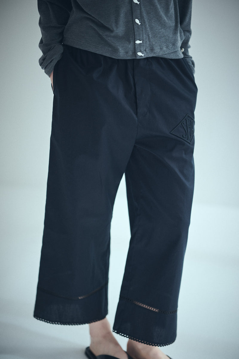 SEA EMBROIDERY LACE PANTS