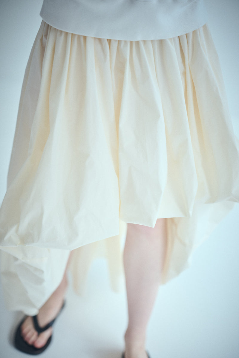 SEA TAFFETA VOLUME DRAPE SKIRT