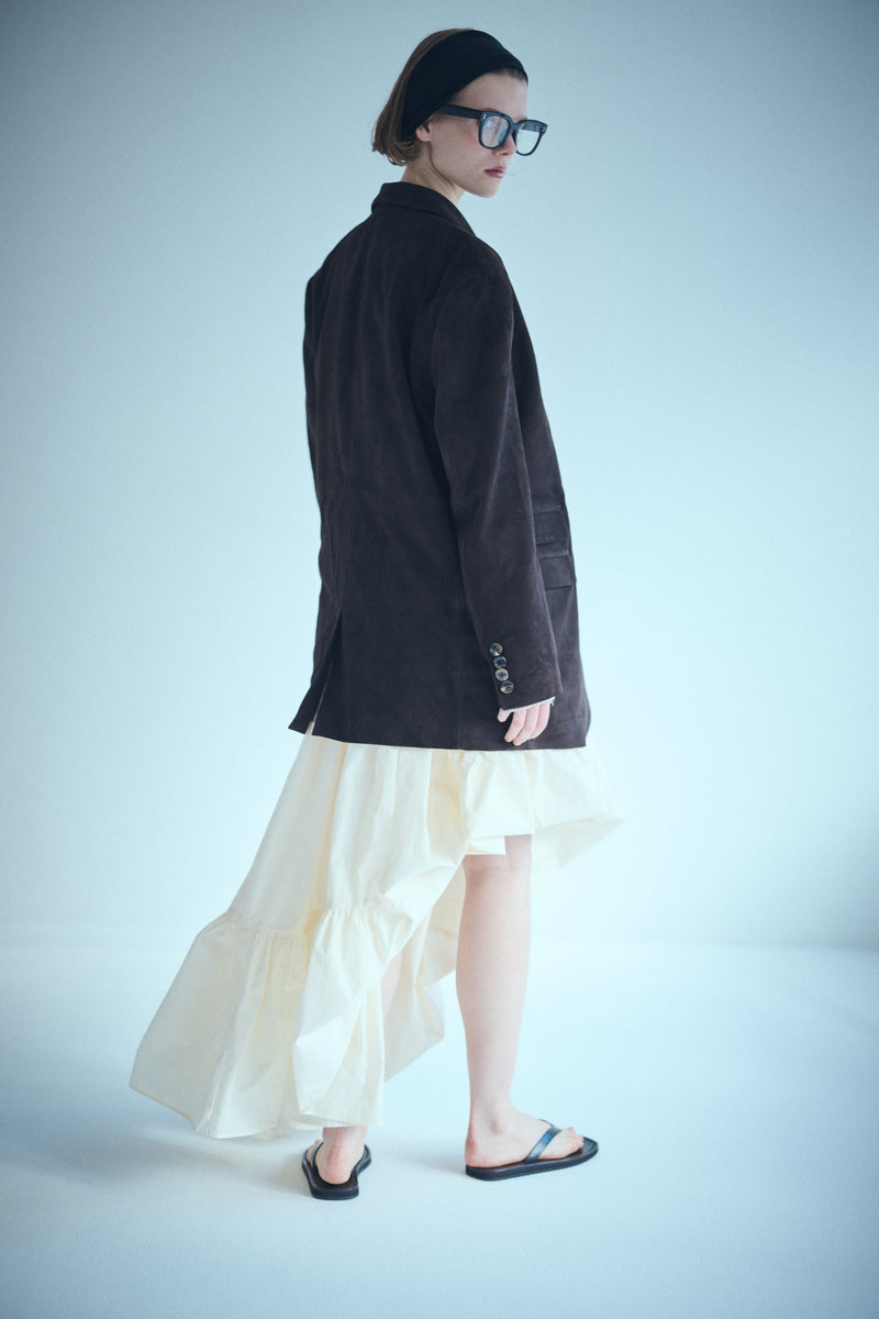 SEA TAFFETA VOLUME DRAPE SKIRT