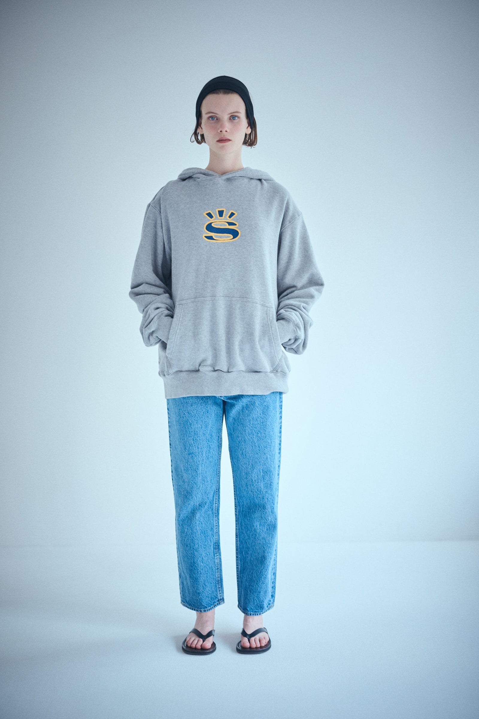 ゴルフィッカーズ　スウェット　ＸＬ　紺 FACE PATCH AND LOGO CREWNECK SWEAT TOP（スウェット）｜X-girl