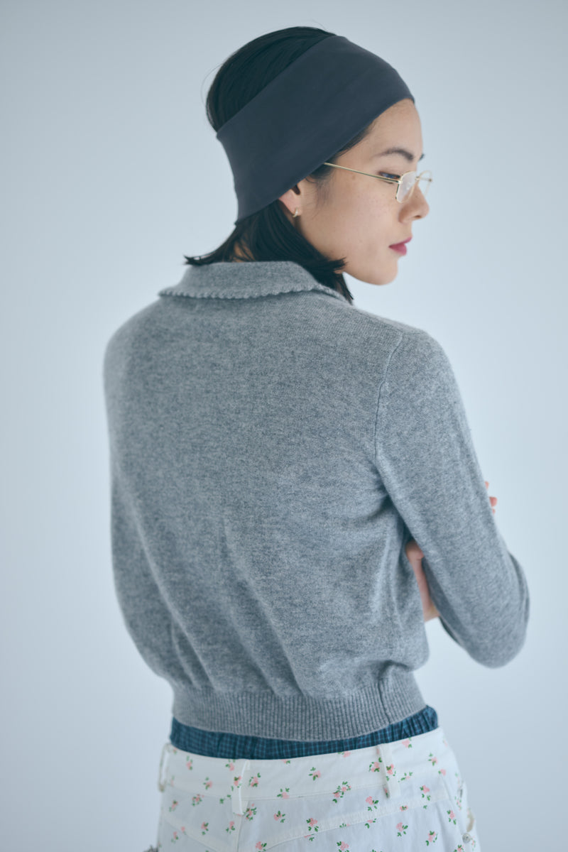 SEA CASHMERE FRILL KNIT CARDIGAN