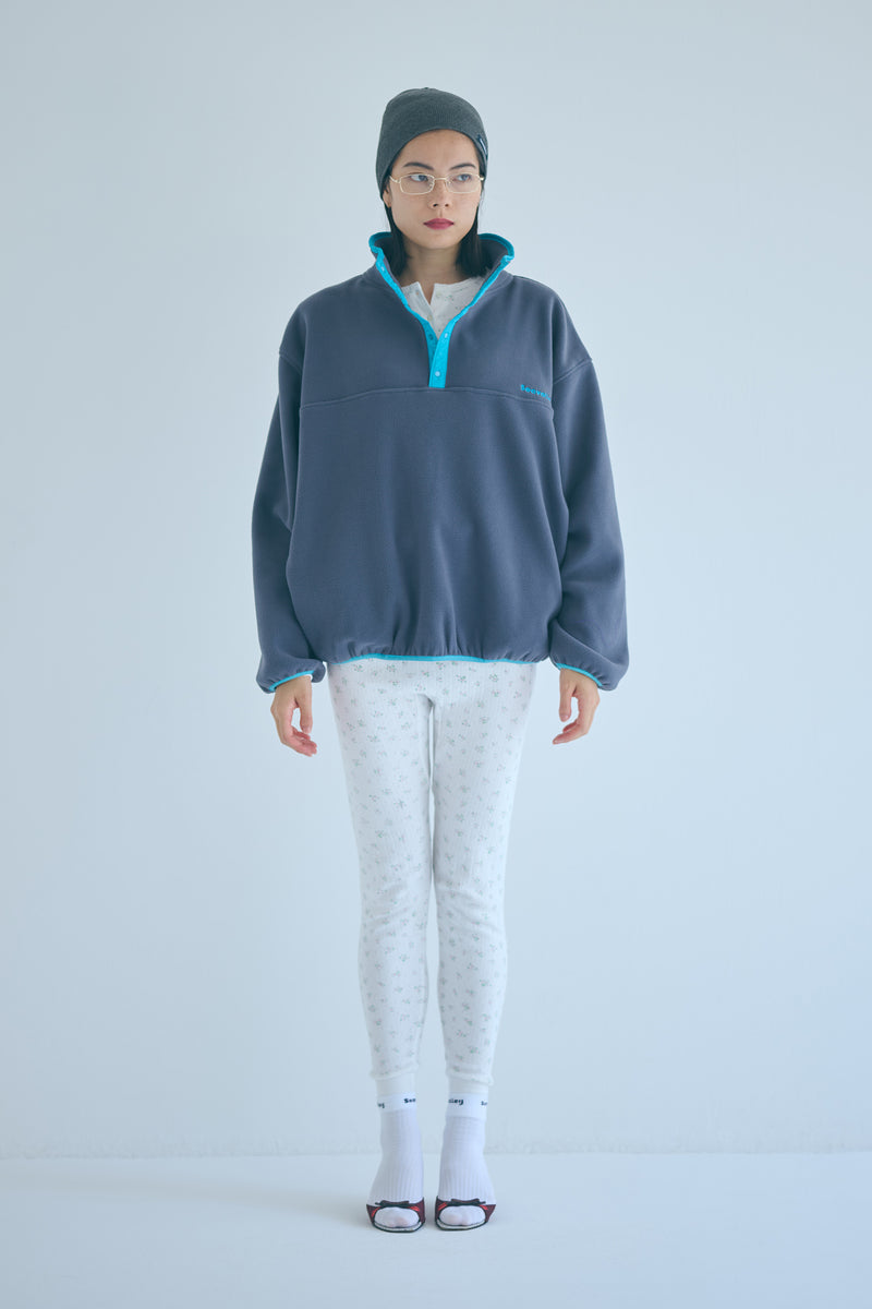 SEA FLORAL EYELET RIBBED LEGGINGS