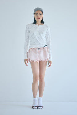 SEA HEAVY SATIN PUMPKIN SHORTS
