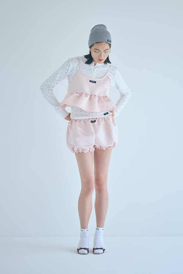 SEA HEAVY SATIN PUMPKIN SHORTS