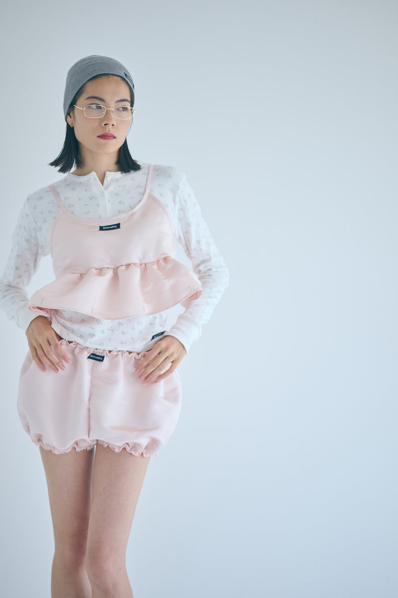 SEA FLORAL EYELET RIBBED HENLEY NECK L/S TEE