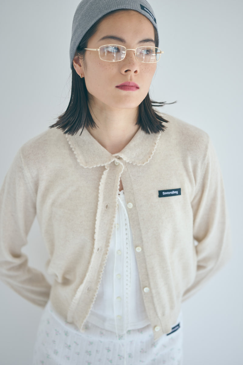 SEA CASHMERE FRILL KNIT CARDIGAN