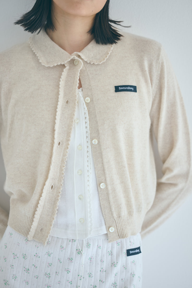SEA CASHMERE FRILL KNIT CARDIGAN