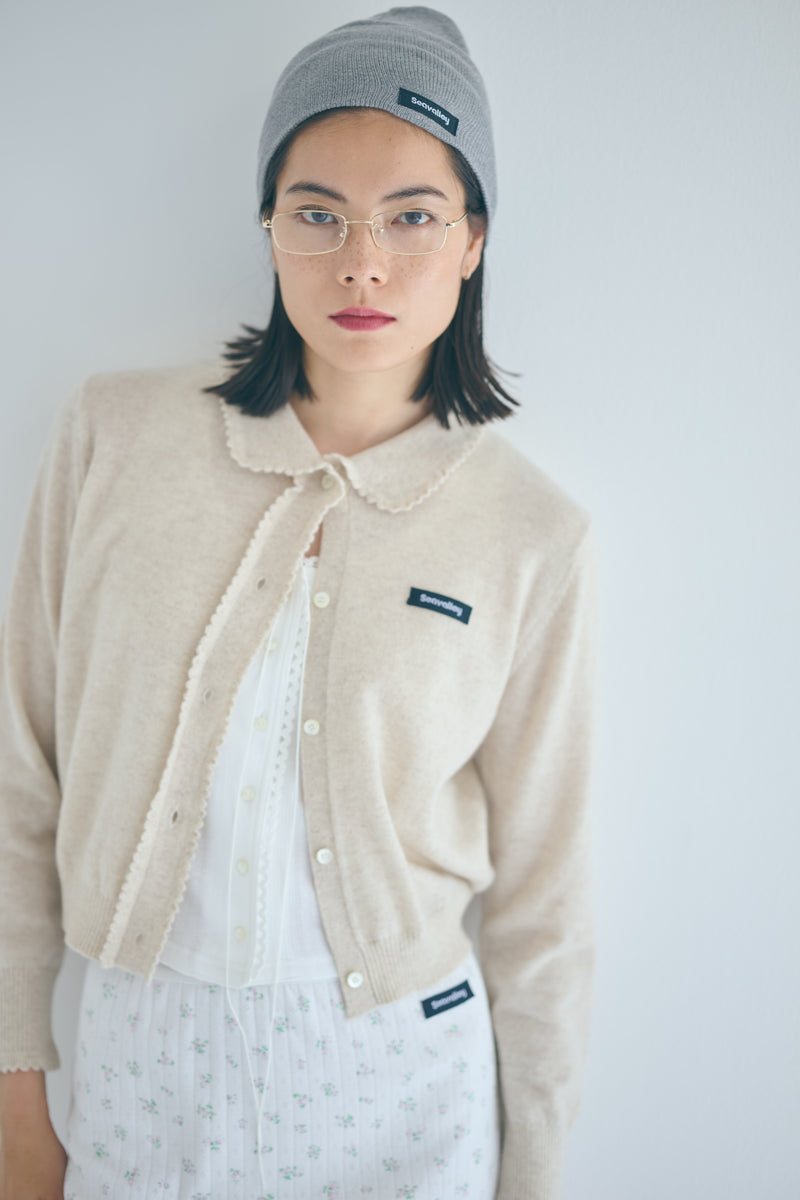 SEA CASHMERE FRILL KNIT CARDIGAN