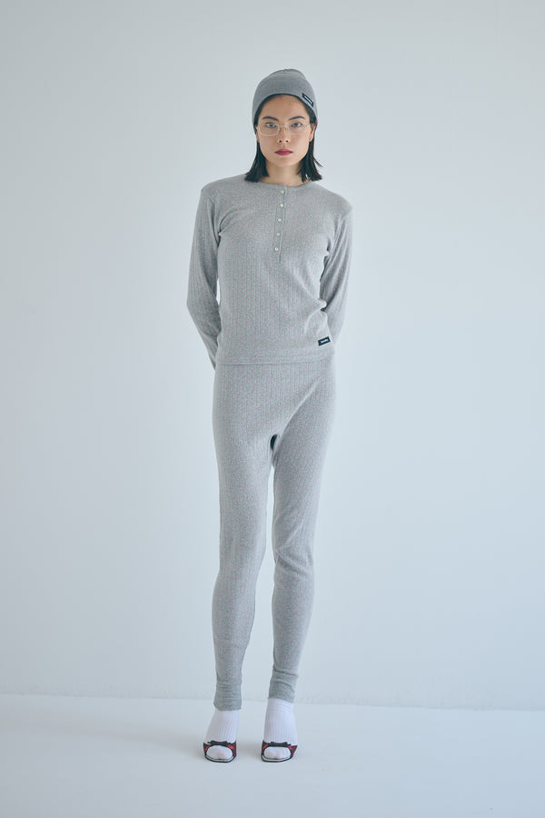 SEA FLORAL EYELET RIBBED LEGGINGS