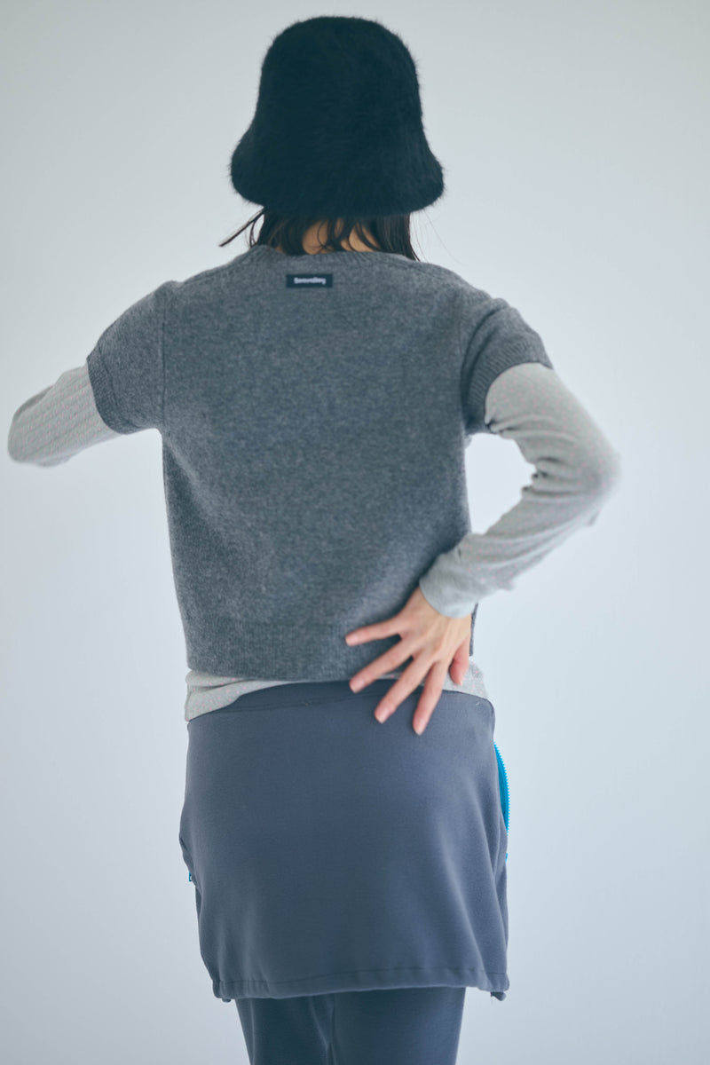 SEA SHETLAND WOOL HALF SLEEVE PULLOVER