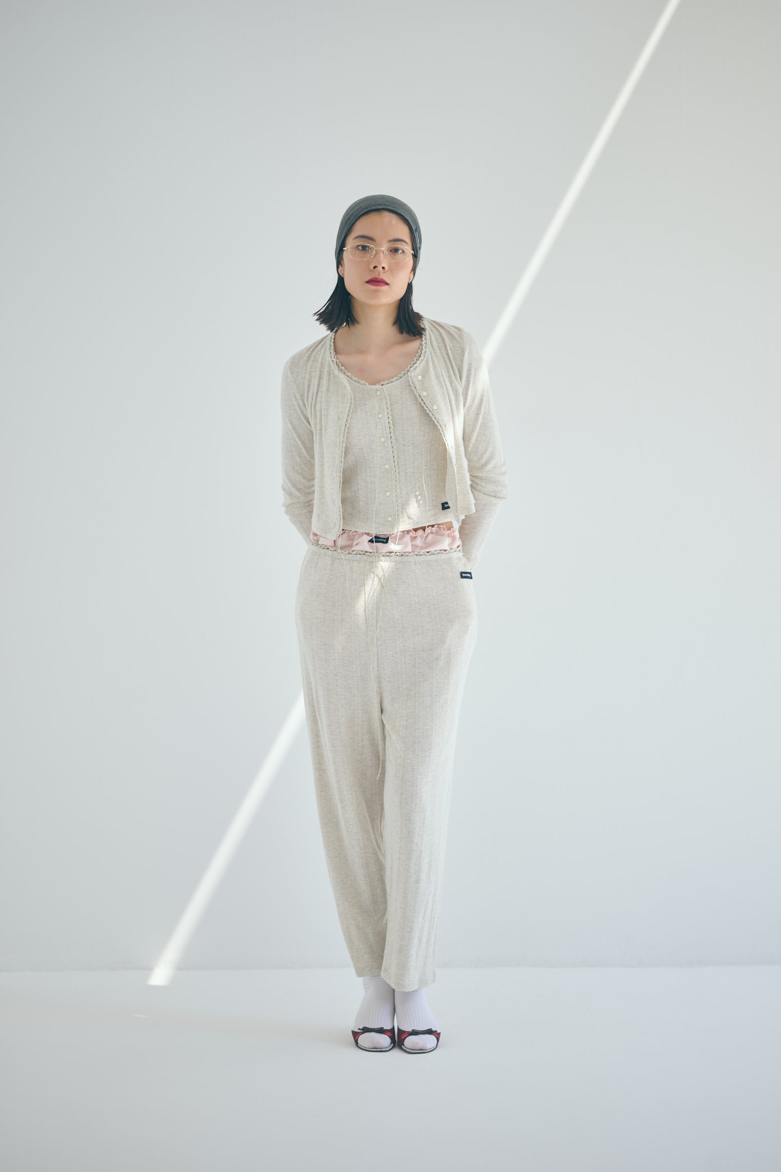 SEA EYELET RIBBED COZY PANTS