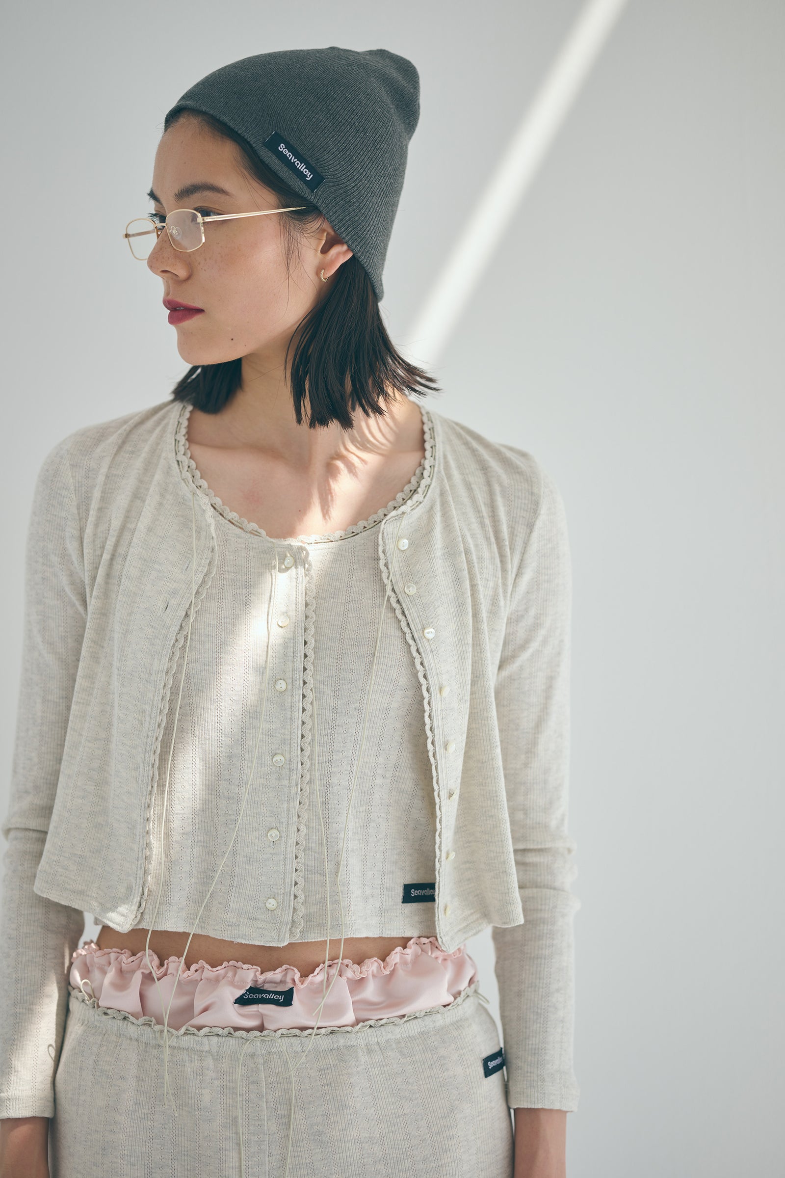 SEAアイレットリブカーディガン&アイレットリブスリーブレスカーディガン SEA EYELET RIBBED SLEEVELESS CARDIGAN