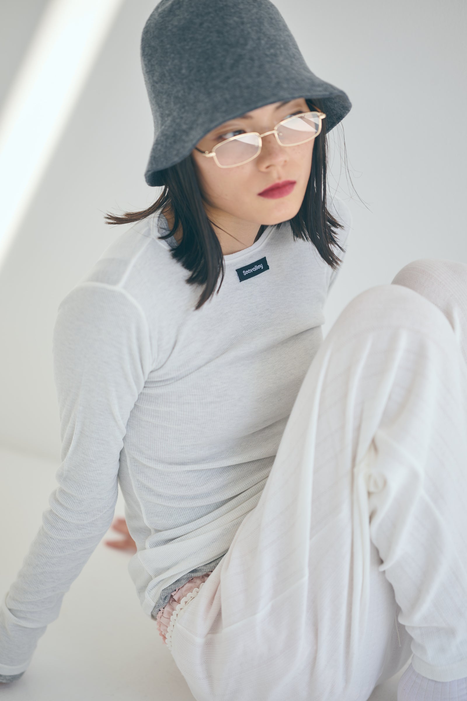 SEA SEAVALLEY SHEER RIBBED L/S/ TEE