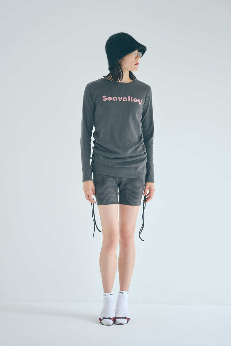 SEA SEAVALLEY GLITTER SHIRRING TOP