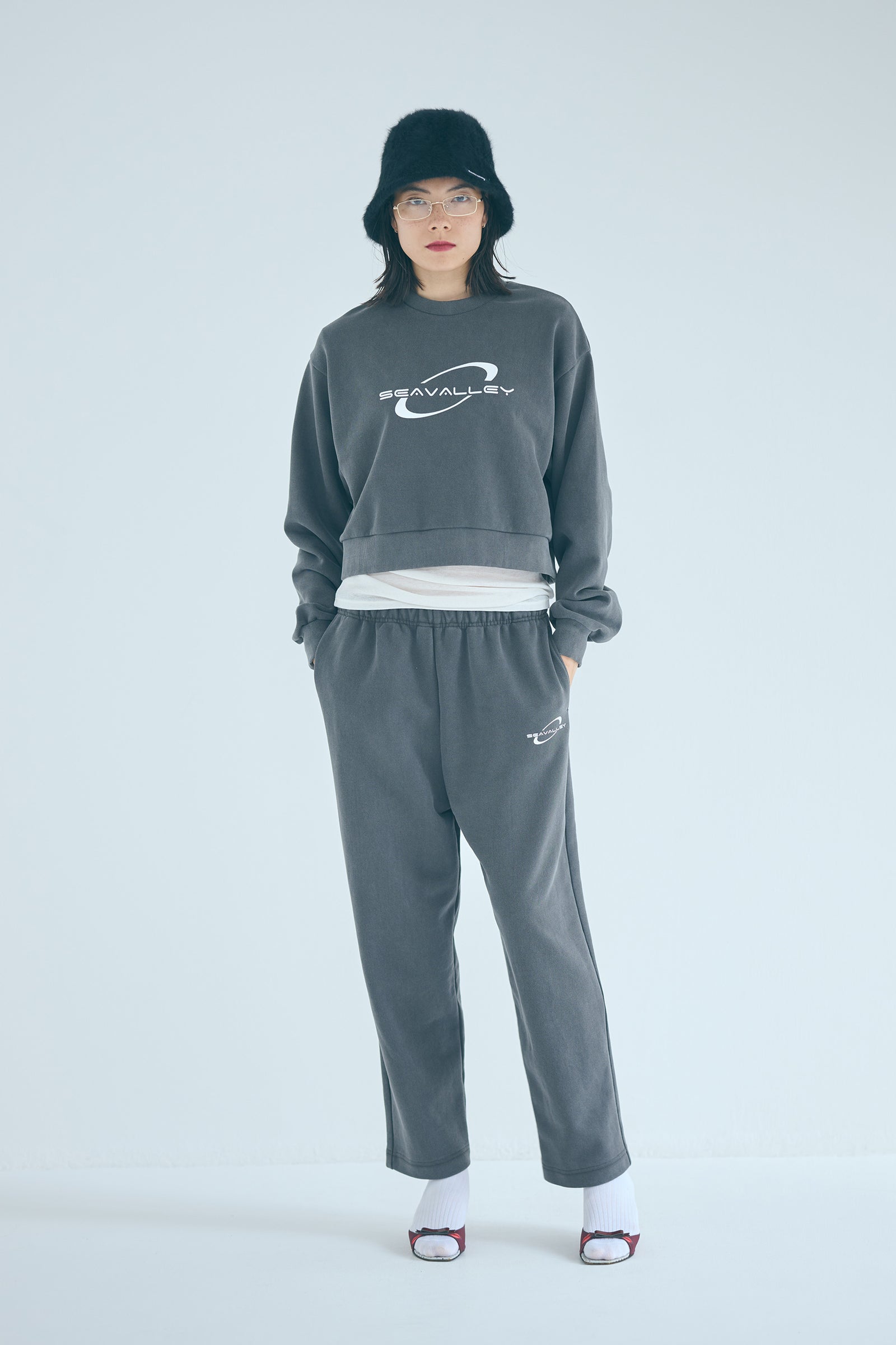 SEA SEAVALLEY FADED CREW NECK SWEAT