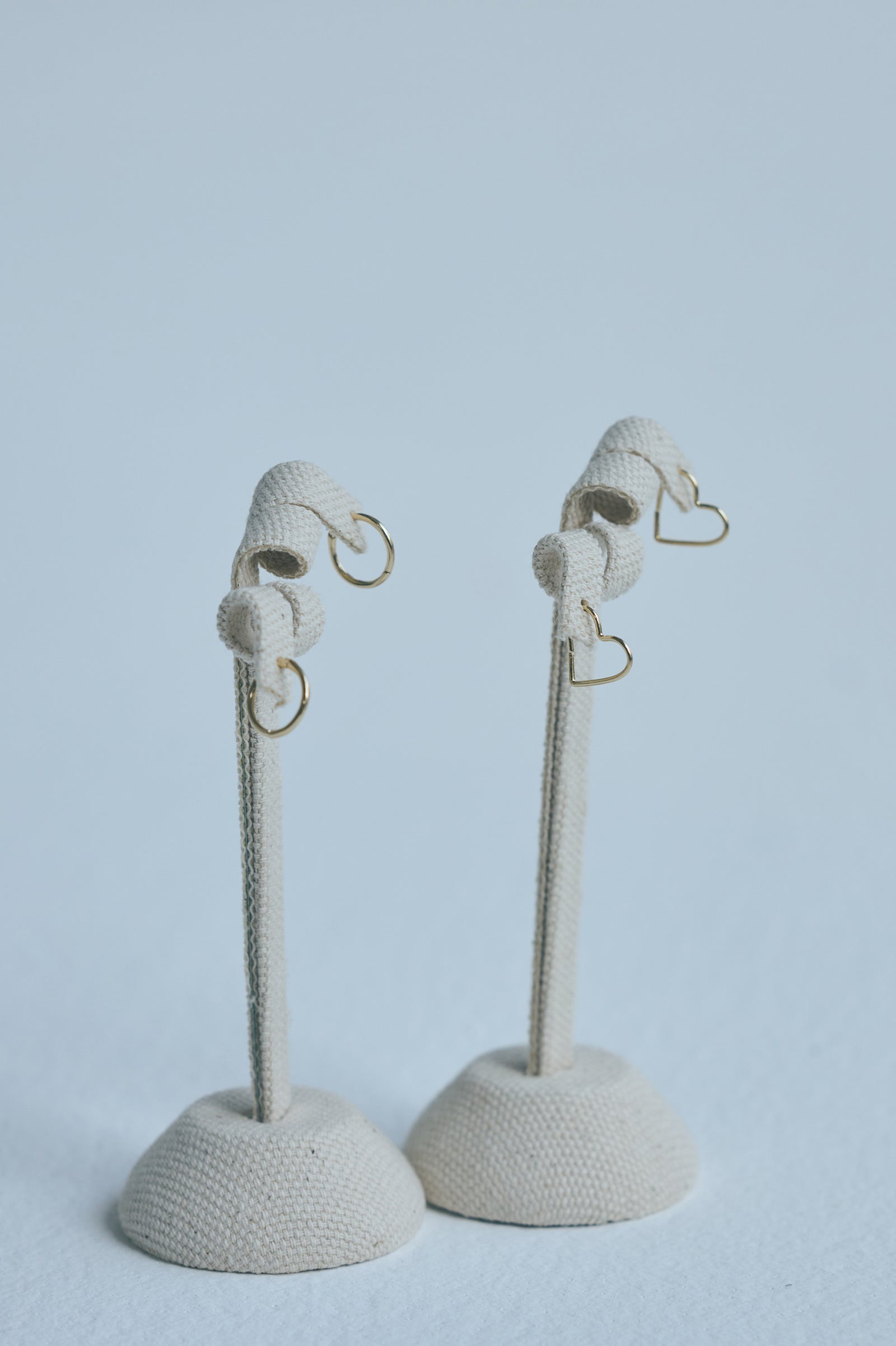 SEA 14K HEART HOOP EARRINGS
