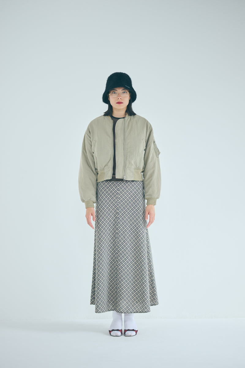 SEA CLASSIC CHECK BIAS FLARE SKIRT