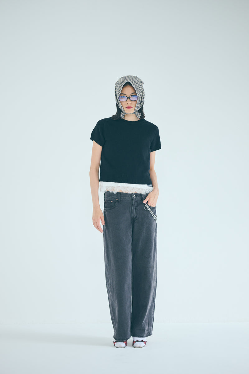 SEA SHETLAND WOOL HALF SLEEVE PULLOVER