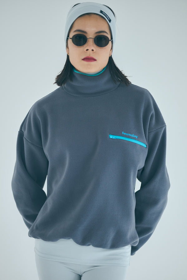SEA SEAVALLEY RECYCLED FLEECE HIGH NECK PULLOVER