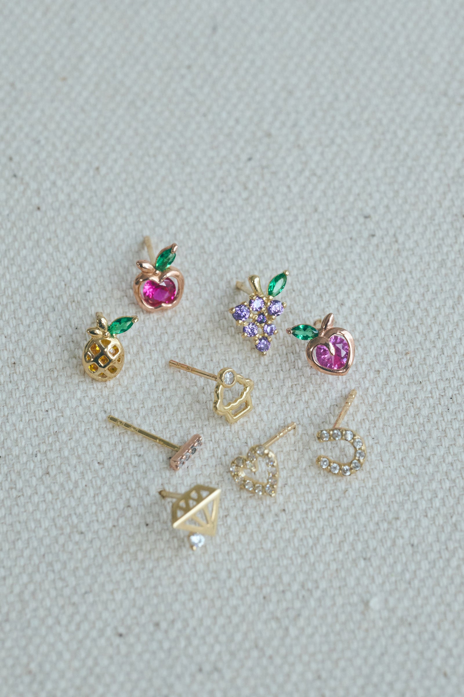 SEA 14k フルーツピアス GRAPES SEA 14K FRUIT EARRING (APPLE)