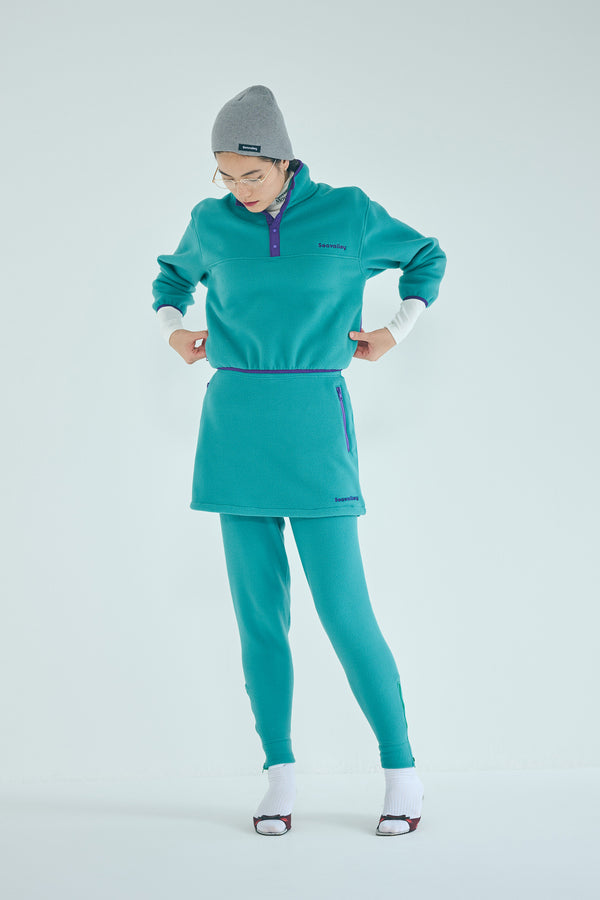 SEA SEAVALLEY RECYCLED FLEECE MINI SKIRT