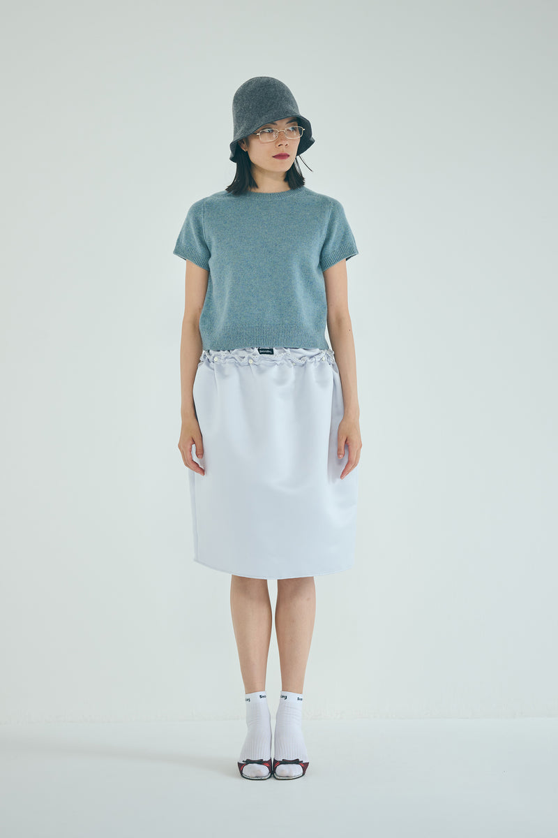 SEA SHETLAND WOOL HALF SLEEVE PULLOVER