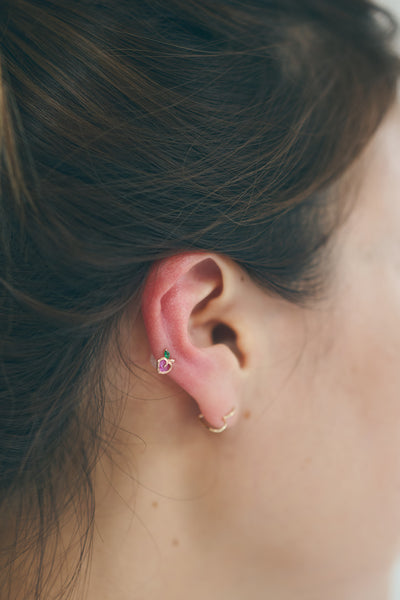 SEA 14K FRUIT EARRING (PEACH)