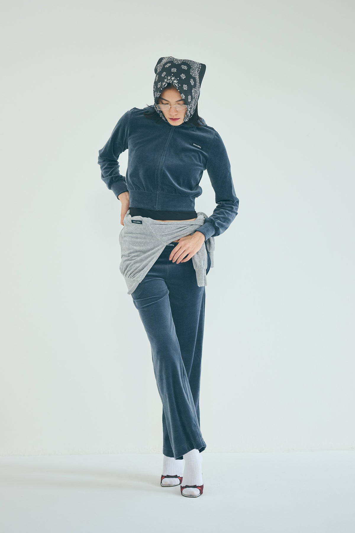 トップス SEA SEA Seavalley Mountain Club CROPPED HALF ZIP SWEAT TOPS