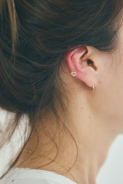 アクセサリー SEA 14K HEART HOOP EARRINGS GOLD SEA 14K HEART HOOP EARRINGS