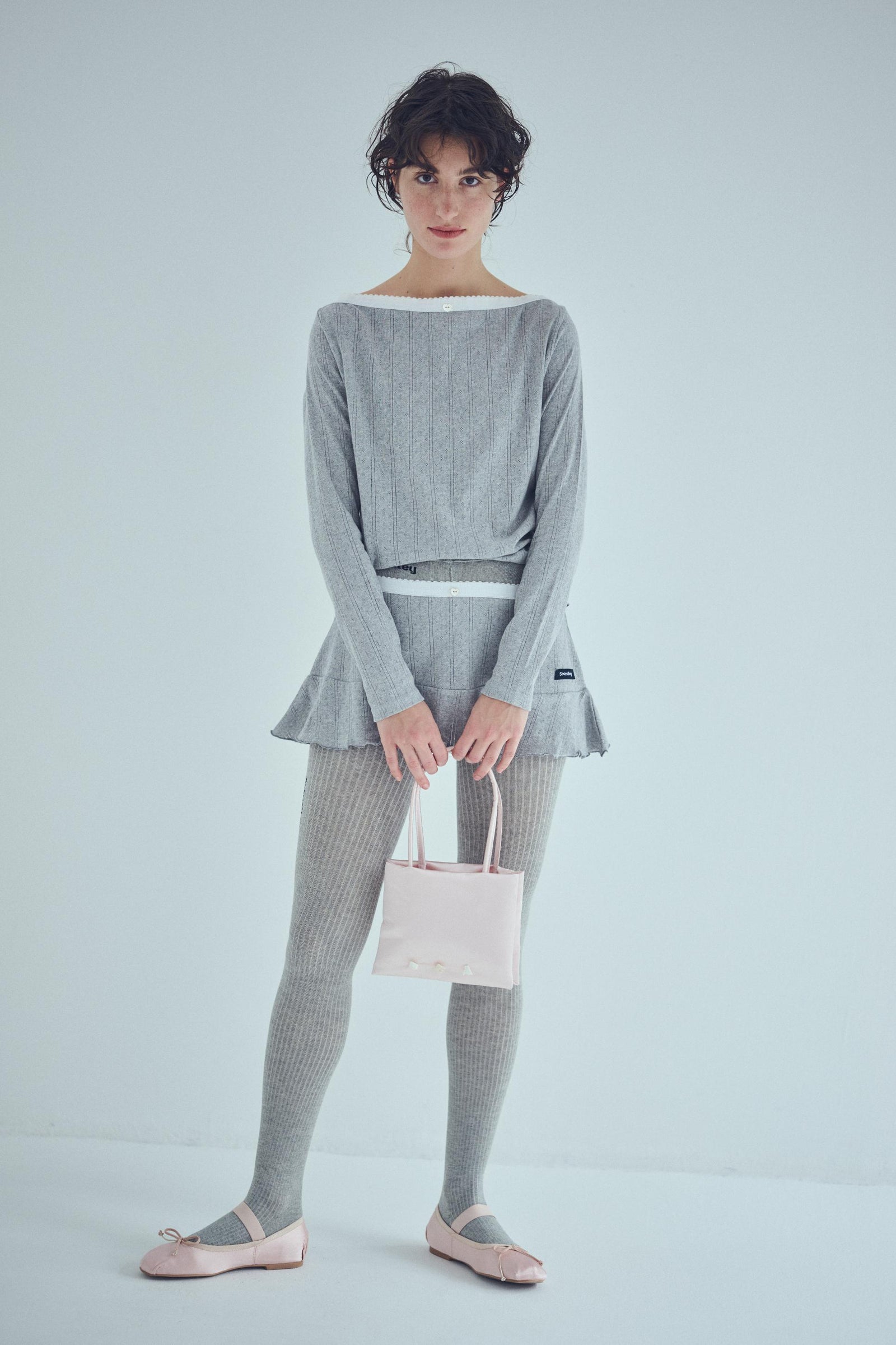 SEA EYELET FRAISE 2WAY BOAT-NECK L/S TEE