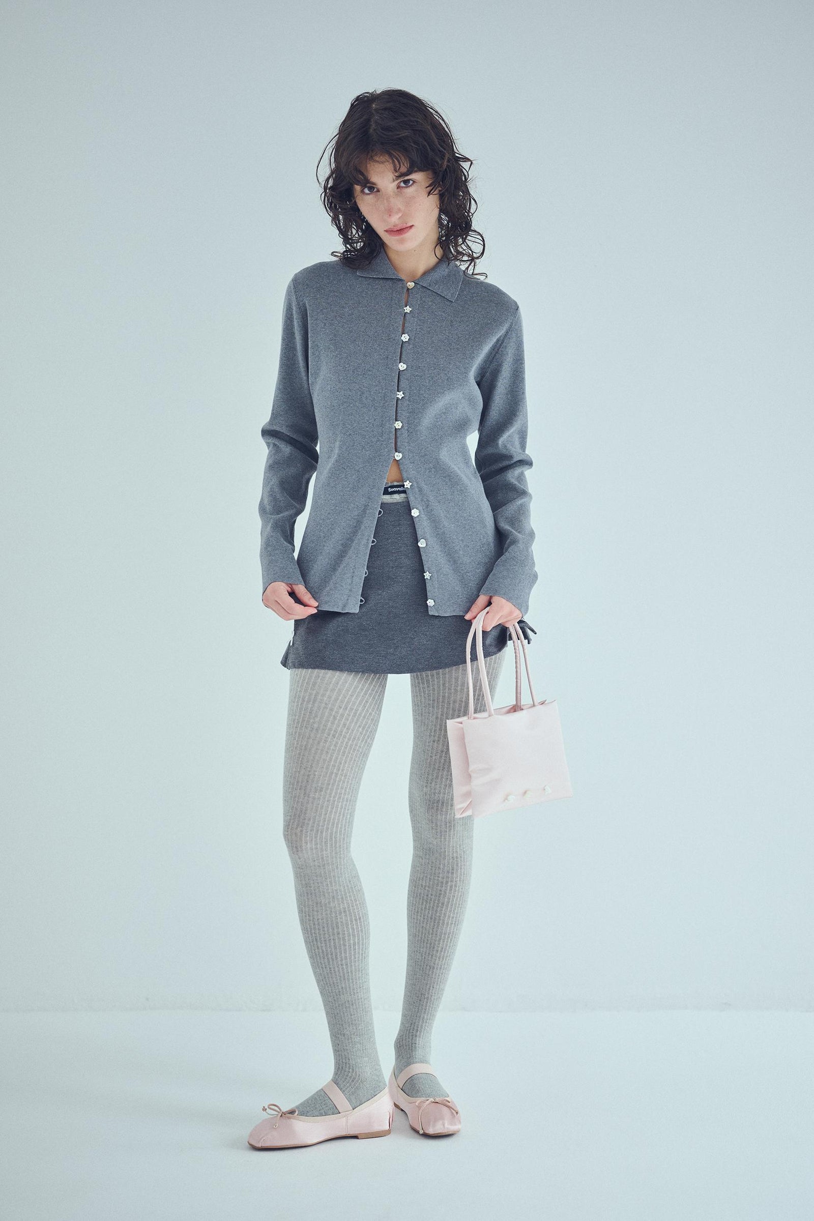 SEA COTTON KNIT SHIRT CARDIGAN