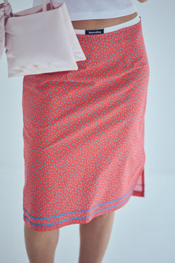 SEA FLORAL PENCIL SKIRT