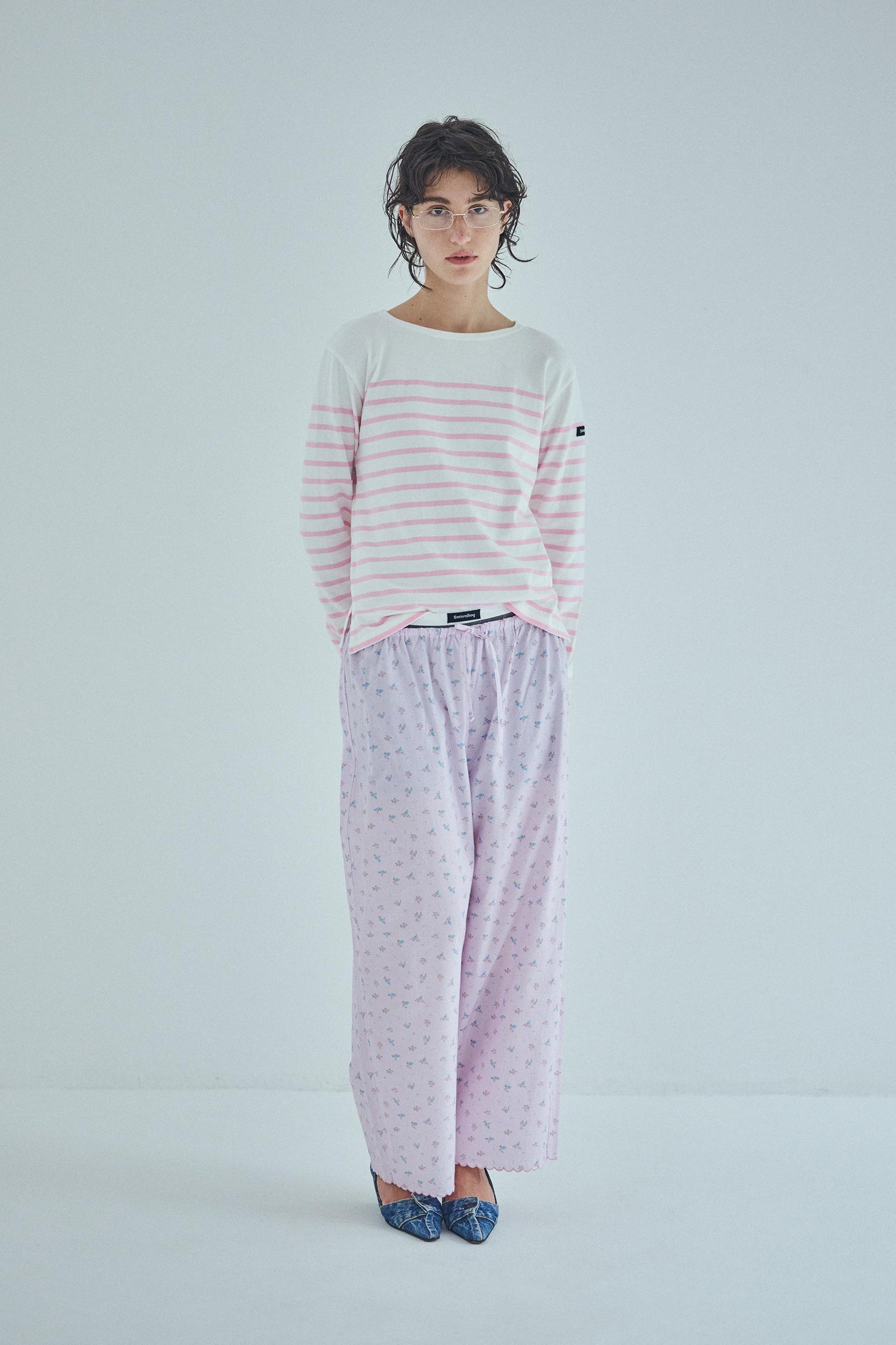 SEA FLORAL EASY PANTS