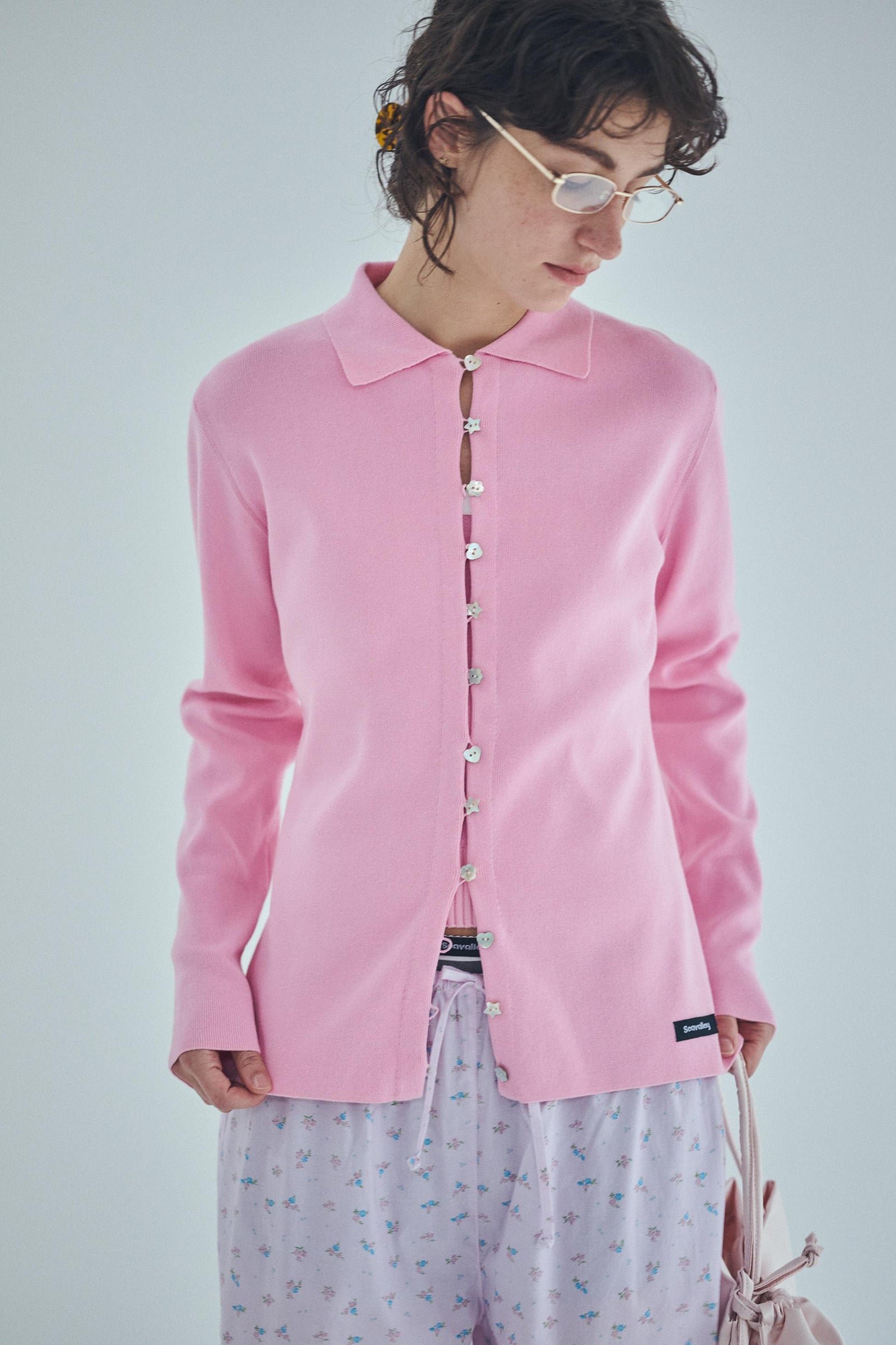 SEA COTTON KNIT SHIRT CARDIGAN