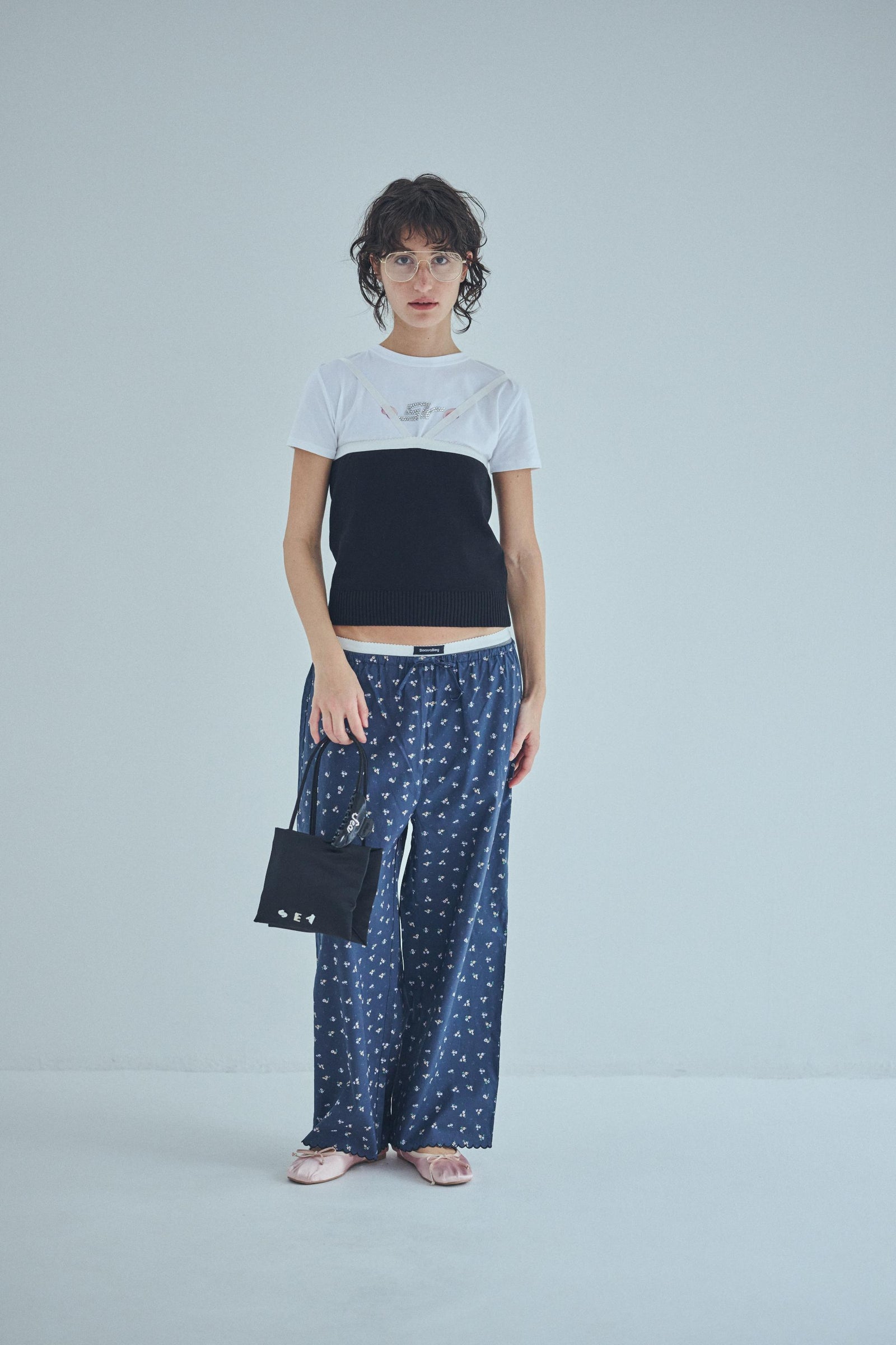 SEA FLORAL EASY PANTS