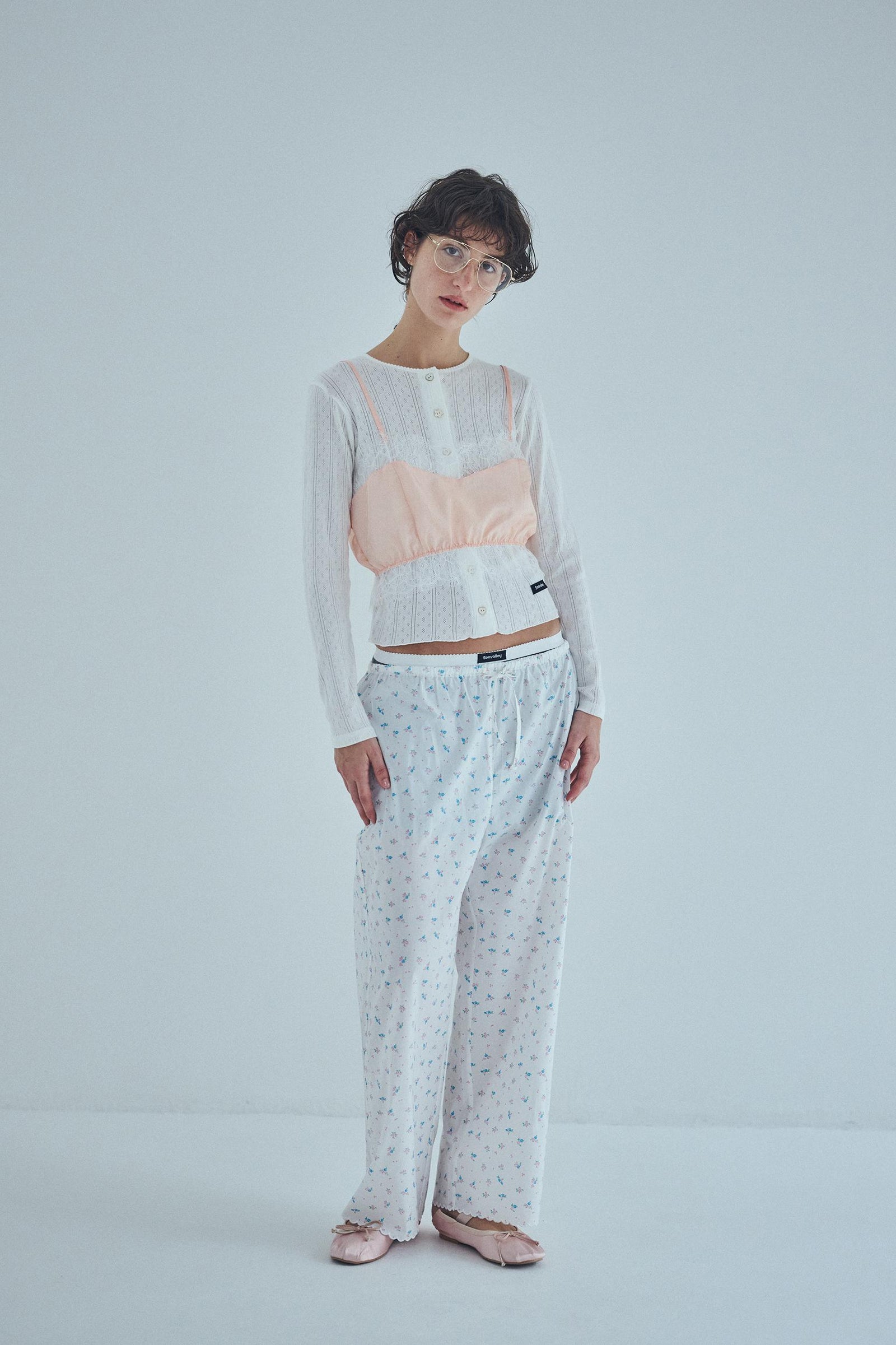 SEA FLORAL EASY PANTS