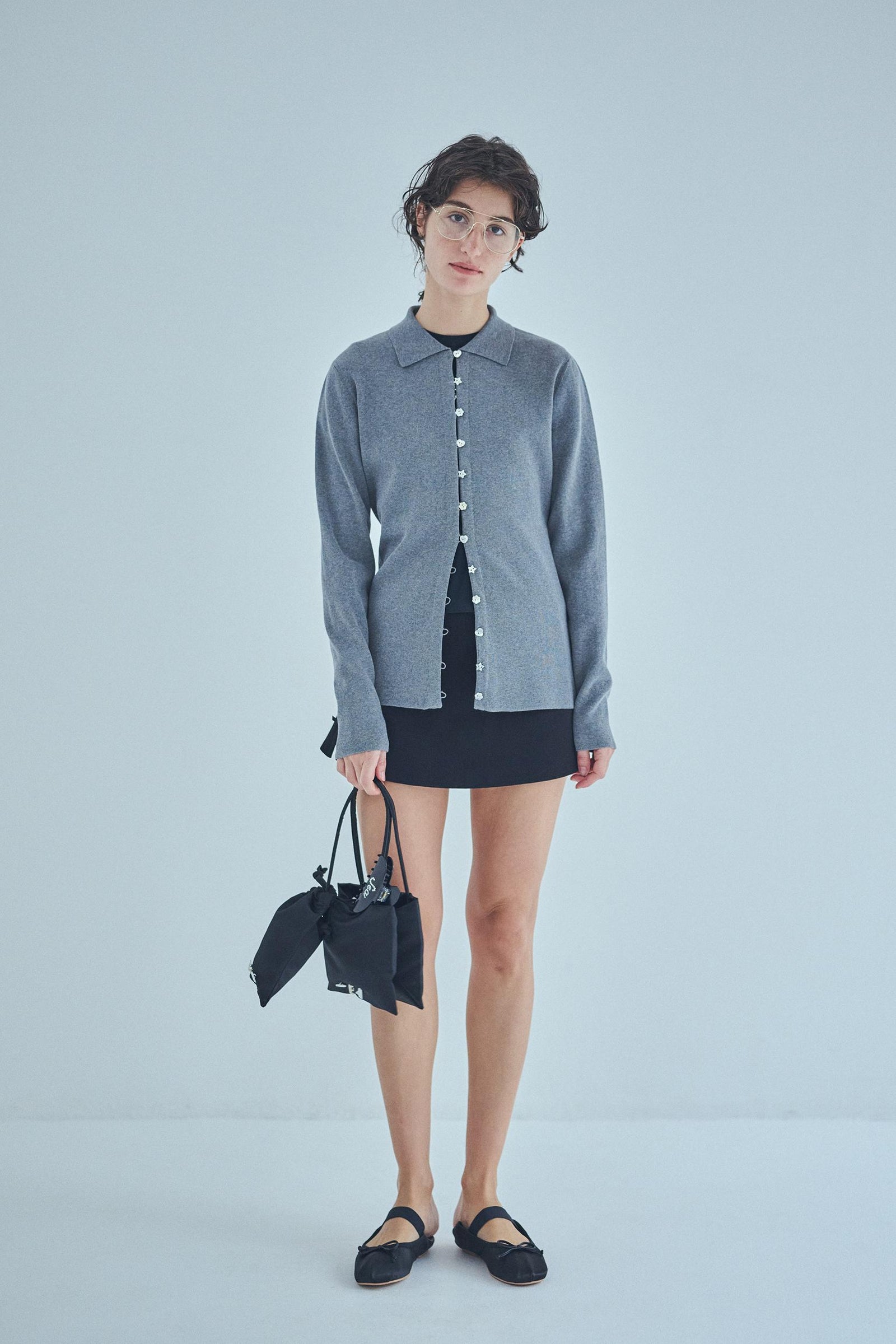 PRE ORDER] SEA COTTON KNIT SHIRT CARDIGAN