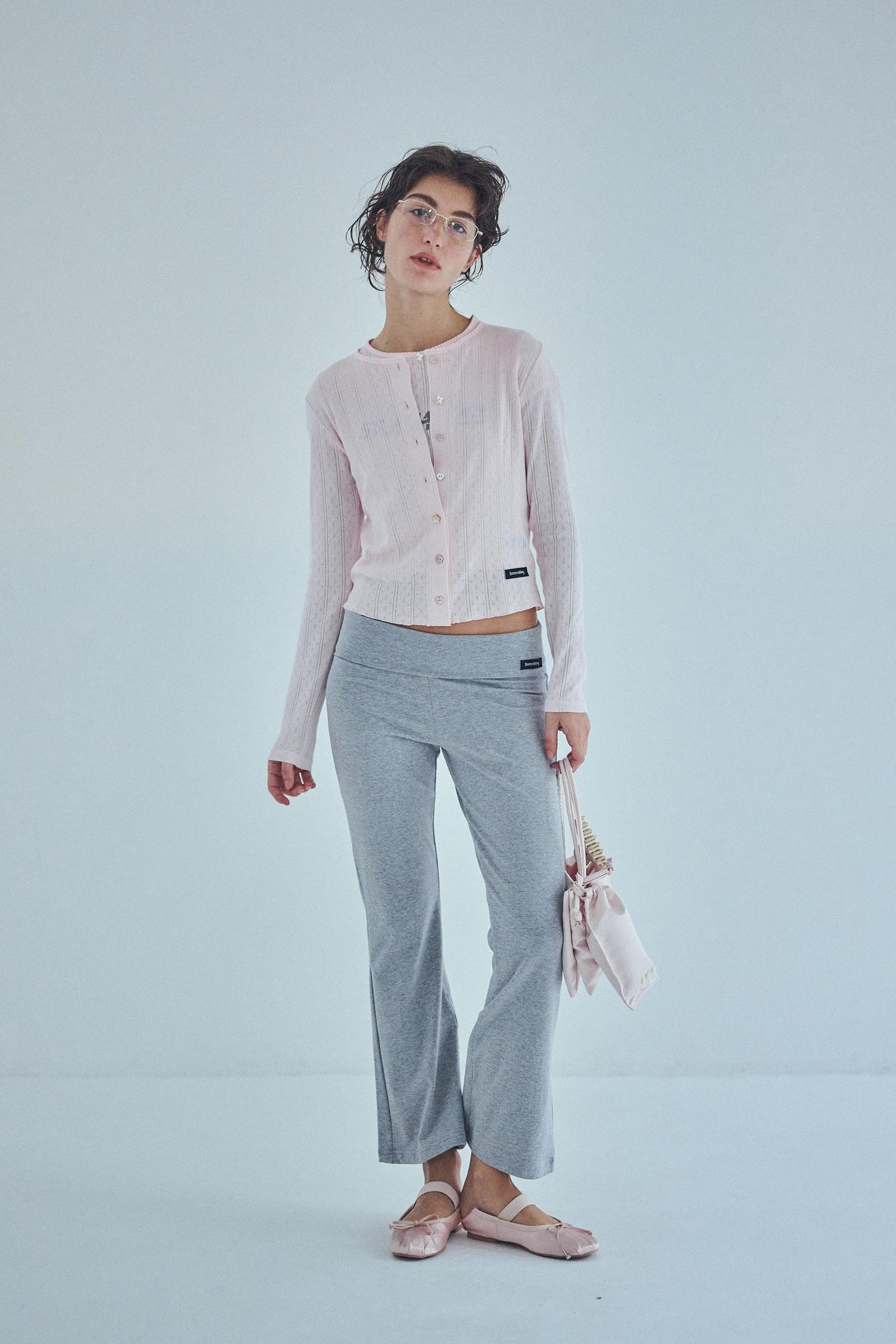 SEA FOLD-OVER WAIST CROPPED FLARE PANTS